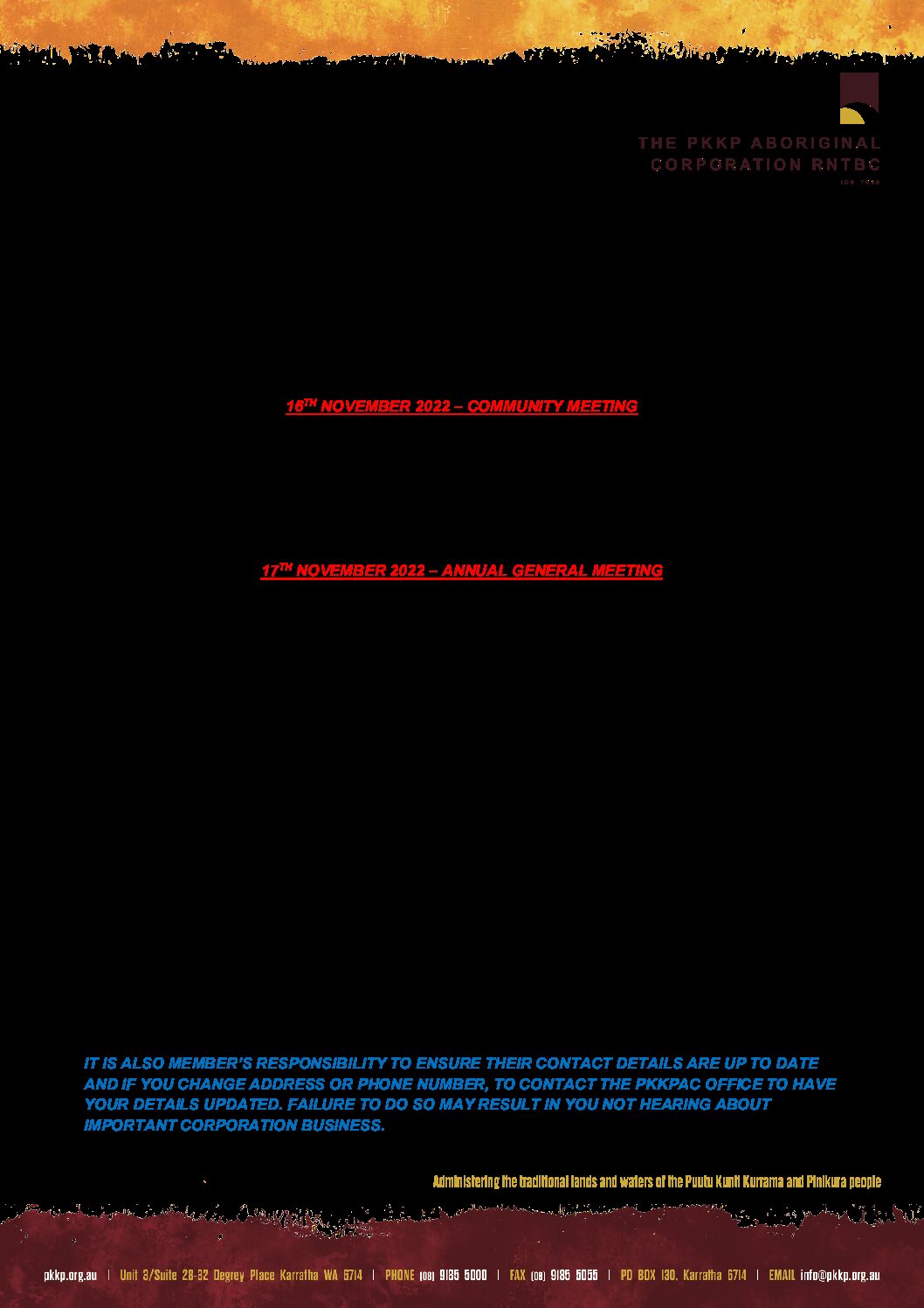 AGM and Community Meeting Notice